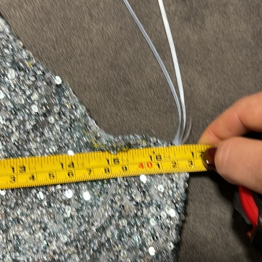 Zara Women's Silver sequin Jumpsuit - Picture 6 of 9